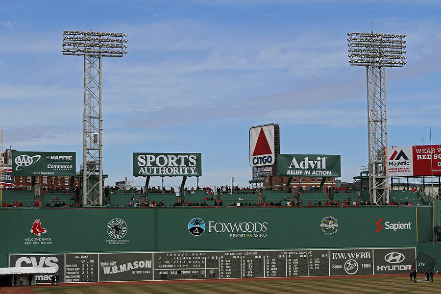 Baseball Photograph - Boston Fenway Park Green Monster by Juergen Roth