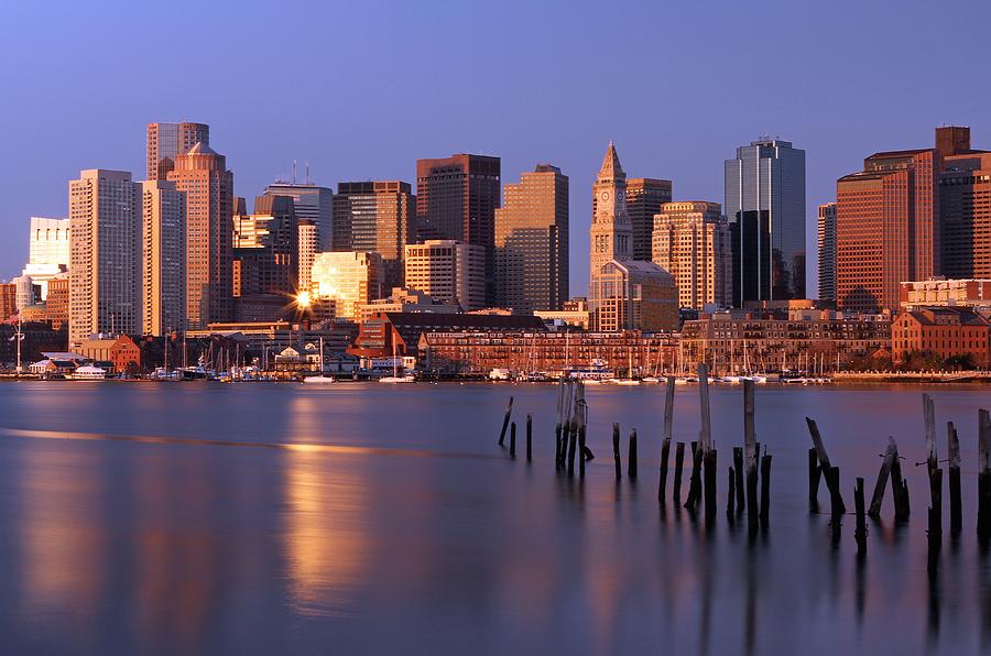 Boston Financial District and Harbor Photograph by Juergen Roth