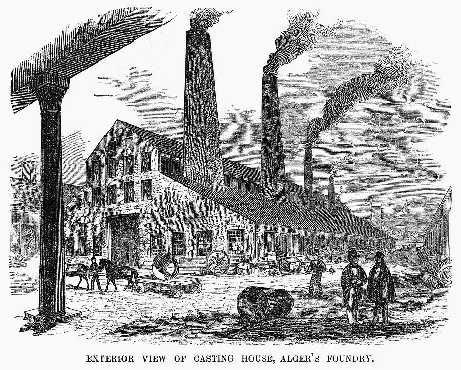 Boston Foundry, 1855 Painting by Granger
