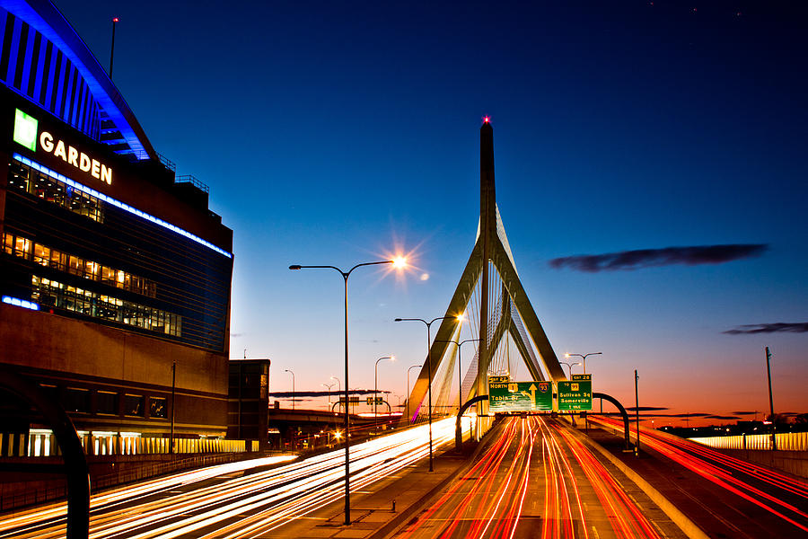 Boston Garden and Bunker Hill Bridge  Photograph by John McGraw