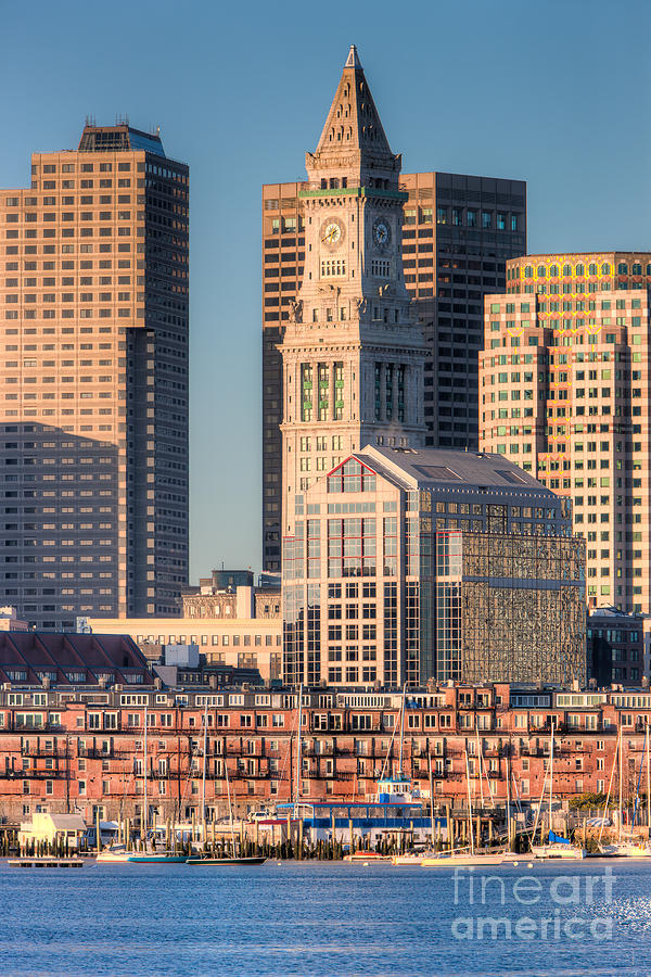 Boston Harbor and Skyline III Photograph by Clarence Holmes