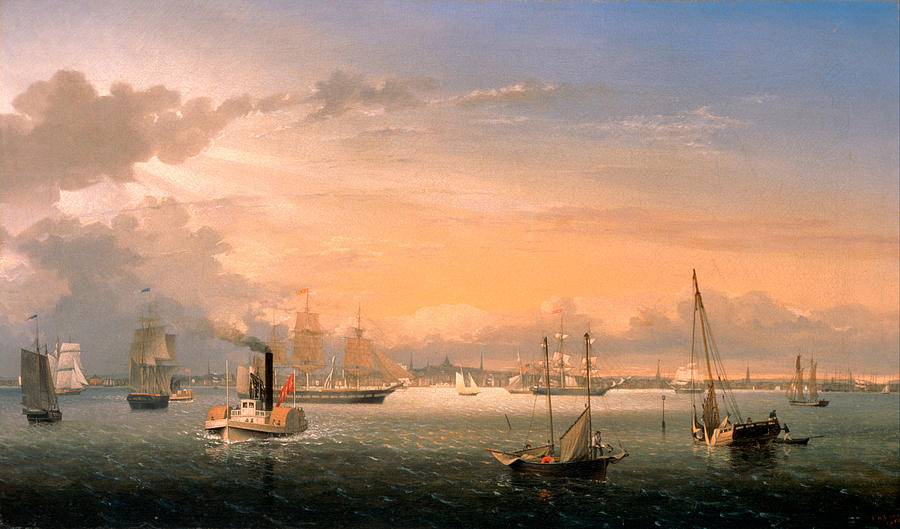 Boston Harbor Painting by Fitz Henry Lane