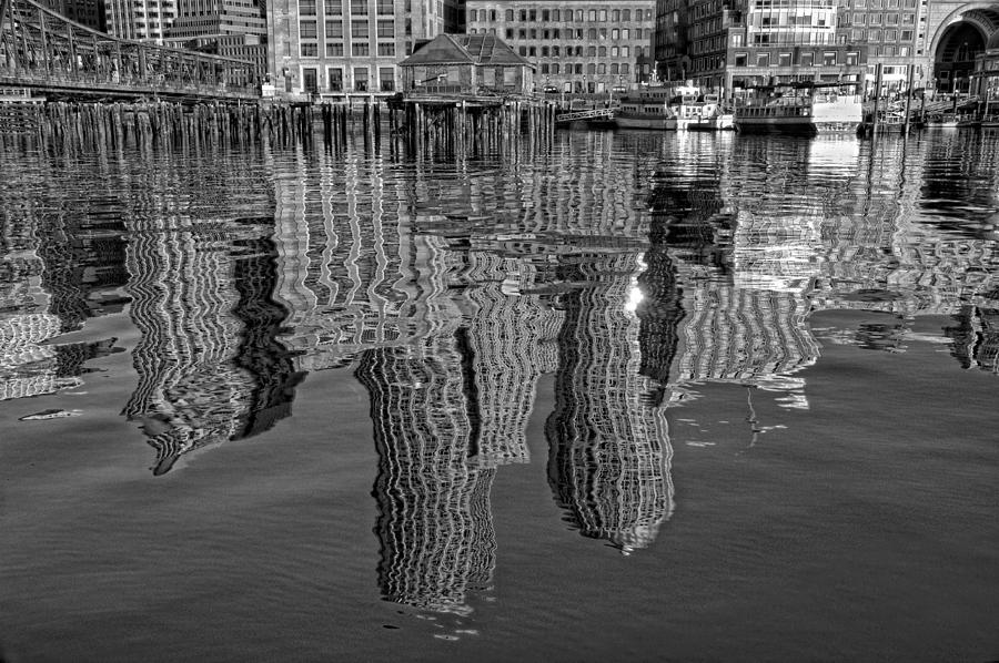 Boston Photograph - Boston Harbor Reflections by Joann Vitali