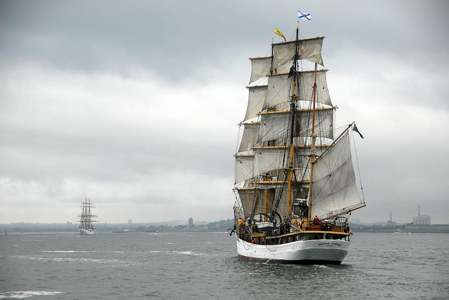 Boston Harbor Tall Ships Photograph by Peter Chilelli