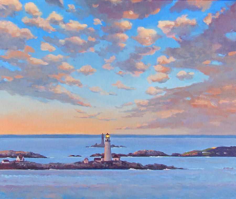 Lighthouse Painting - Boston Light by Dianne Panarelli Miller