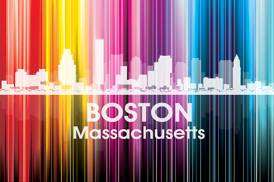 Boston Digital Art - Boston MA 2 by Angelina Tamez