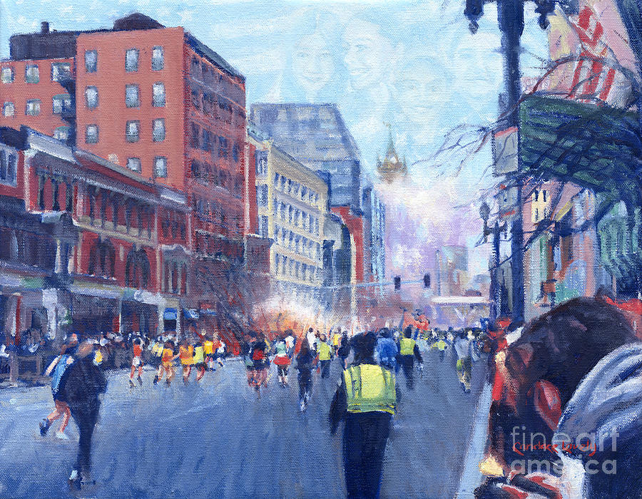 Boston Marathon Angels Painting by Candace Lovely