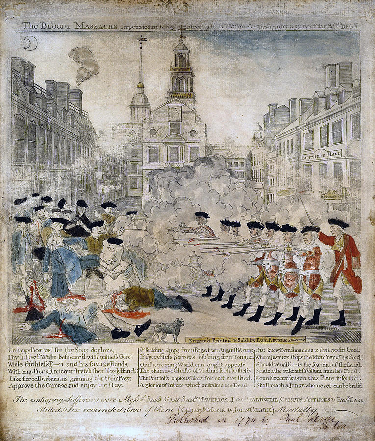 Boston Massacre Painting by Celestial Images