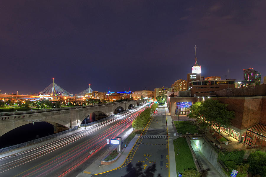Boston Night Cityscape Photograph by Joann Vitali