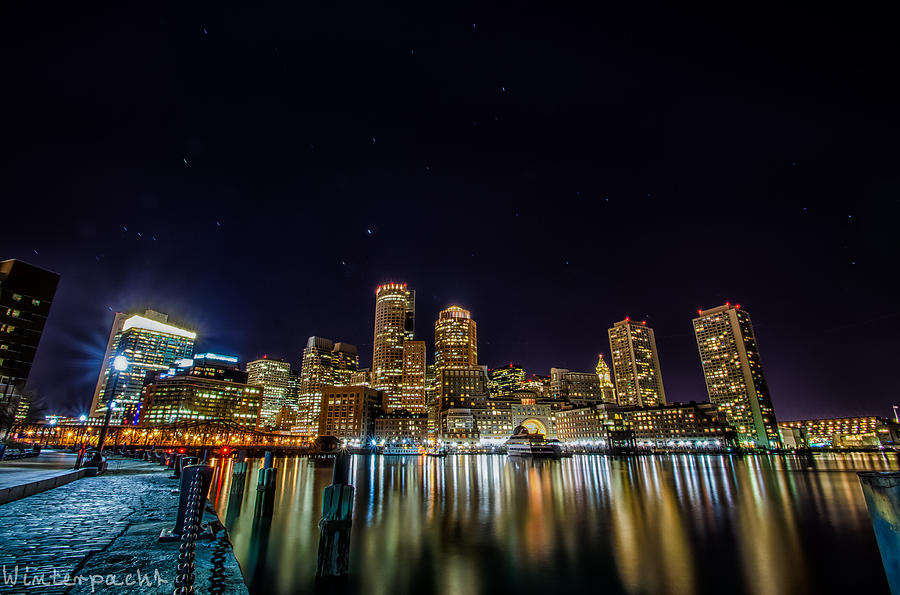Boston Nightscape Photograph by Raf Winterpacht