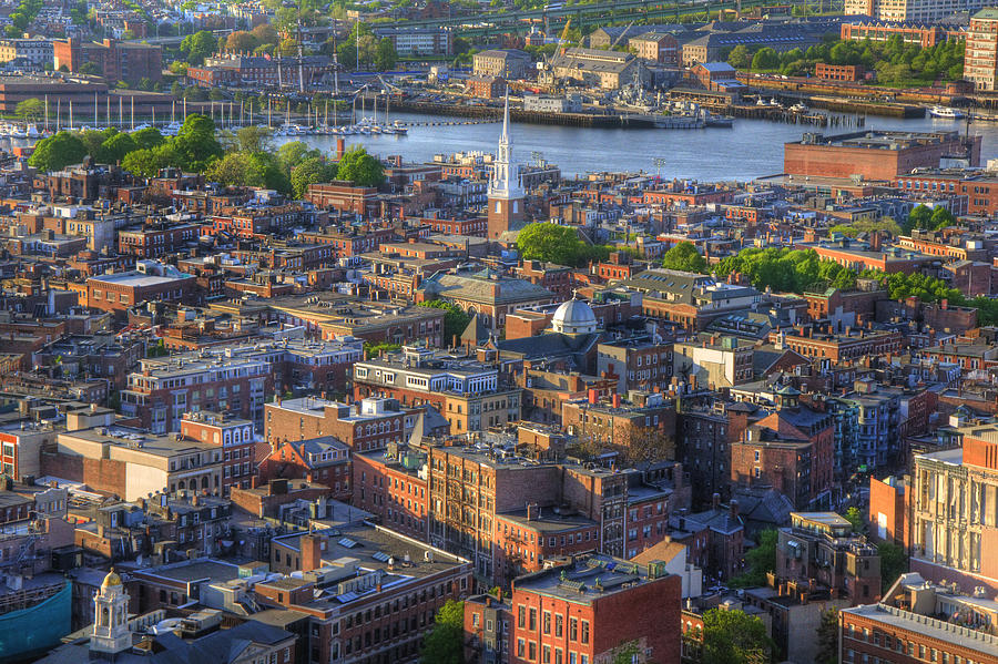 Boston North End Rooftops Photograph by Joann Vitali