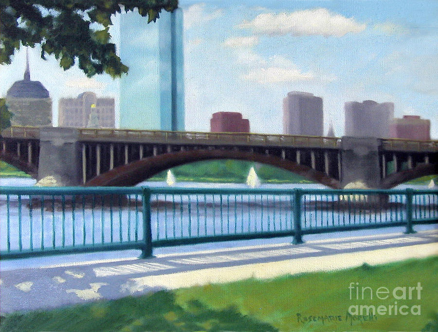 Boston on the Charles River Painting by Rosemarie Morelli