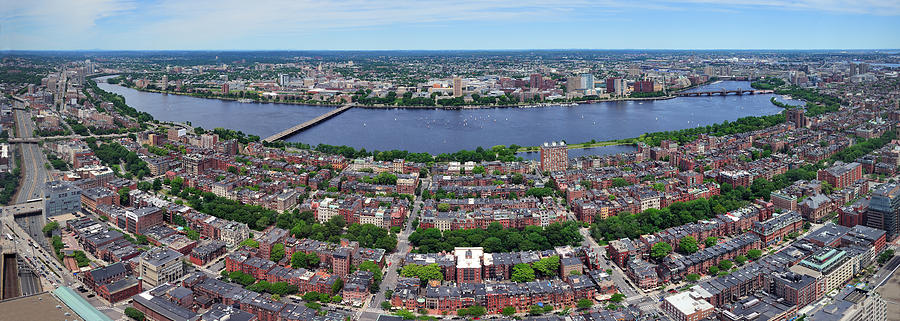 Boston Panorama and Cambridge Photograph by Songquan Deng