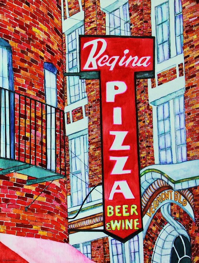 Boston Pizzeria  Painting by Janet Immordino