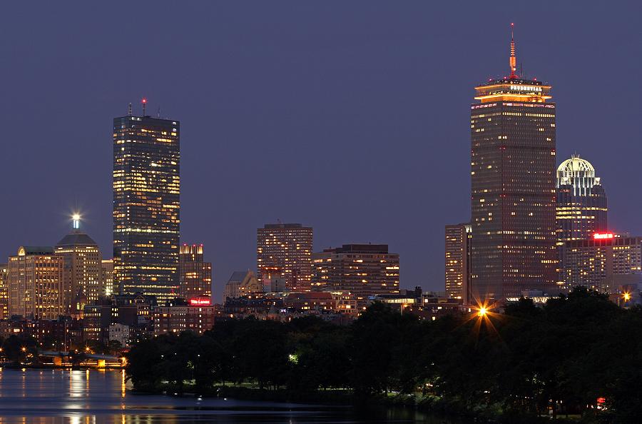 Boston Prudential Center In Bruins Yellow Photograph by Juergen Roth
