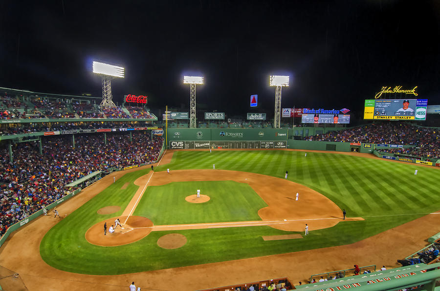 Baseball Photograph - Boston Red Sox and New York Yankees at Fenway Park - art by Donna Doherty
