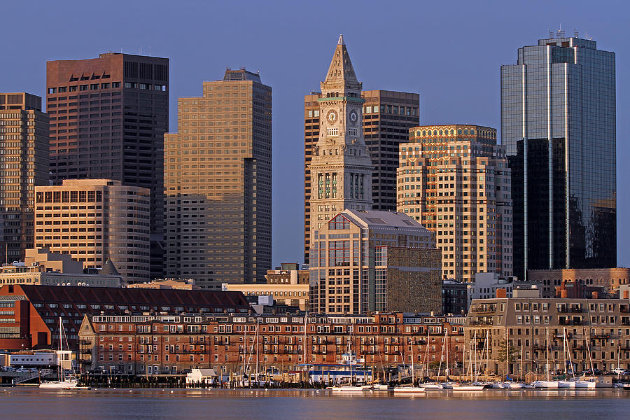 Boston Sail Boats and Cityscape Photograph by Juergen Roth