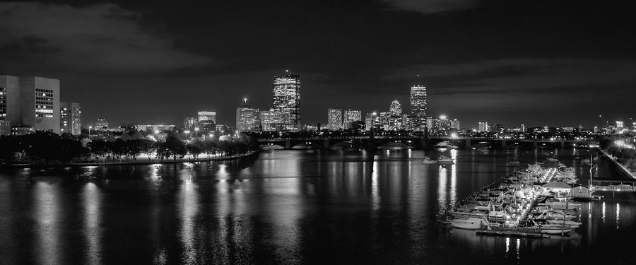 Boston Skyline Photograph - Boston Skyline - Black and White by Joann Vitali