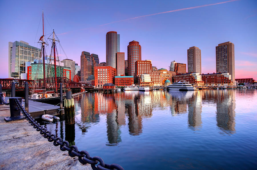 Boston Skyline along the Harborwalk Photograph by DenisTangneyJr