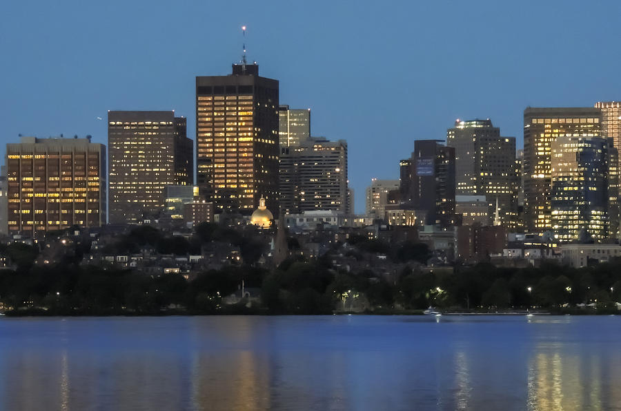 Boston Skyline and Beacon Hill Photograph by Robert Mitchell