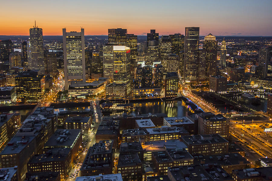 Boston Skyline at Twilight Photograph by Dave Cleaveland - Fine Art America