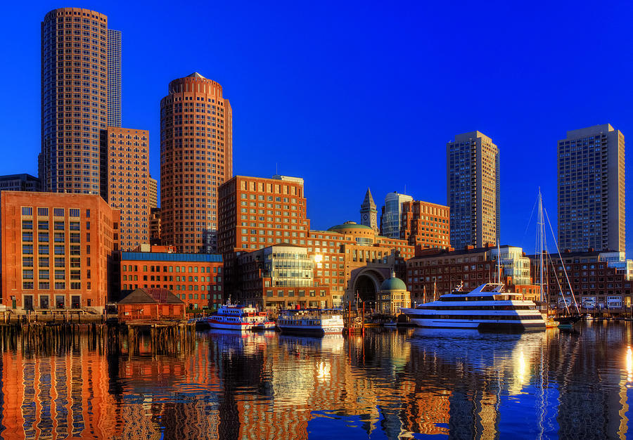 Boston Skyline - Boston Harbor Photograph by Joann Vitali