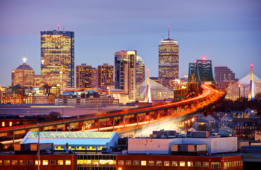 Boston Skyline Photograph by DenisTangneyJr