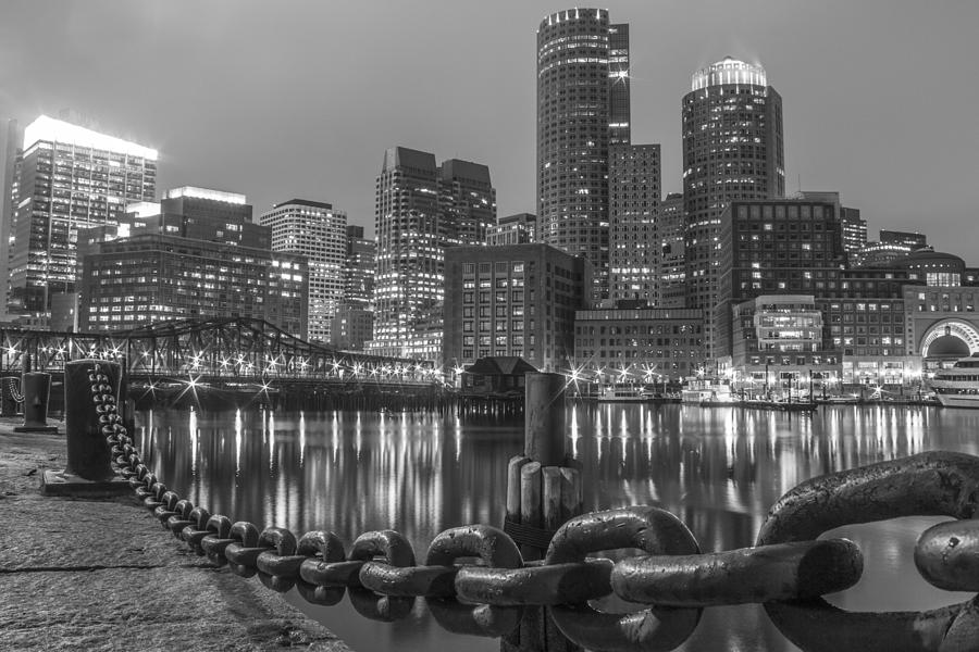 Boston Skyline in Black and White Photograph by John McGraw | Fine Art  America