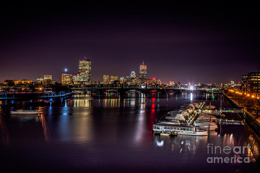 Boston Photograph - Boston Skyline over the Charles River by Tom Wilder