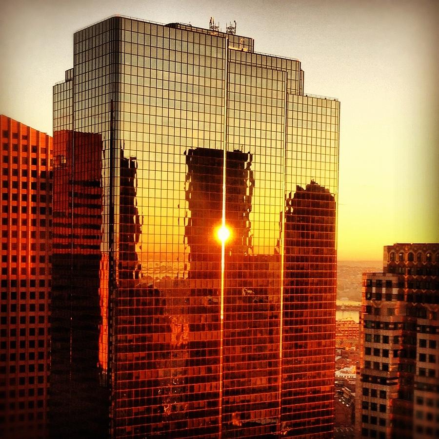 Boston Sunrise Photograph by Mark Valentine