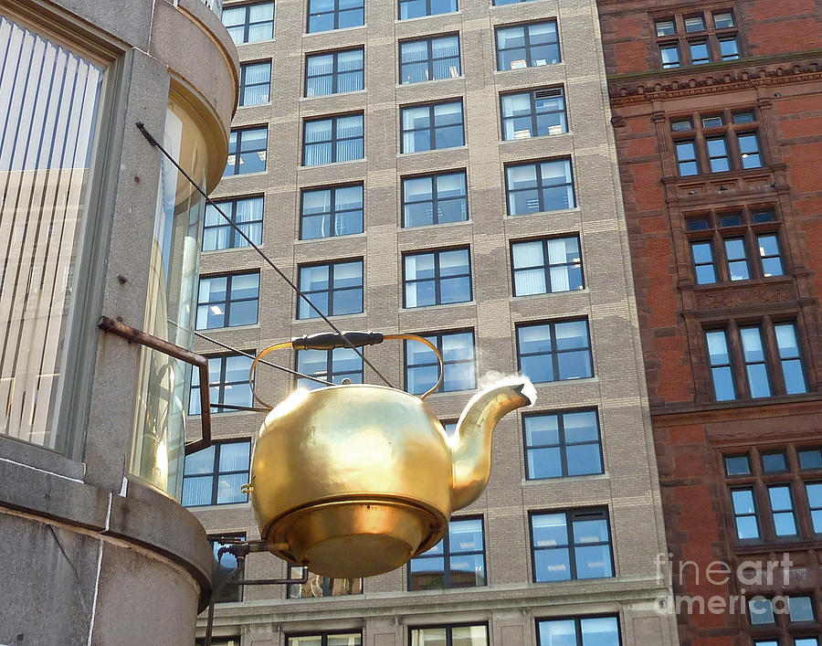 Boston Teapot - color closeup Photograph by Cheryl Del Toro