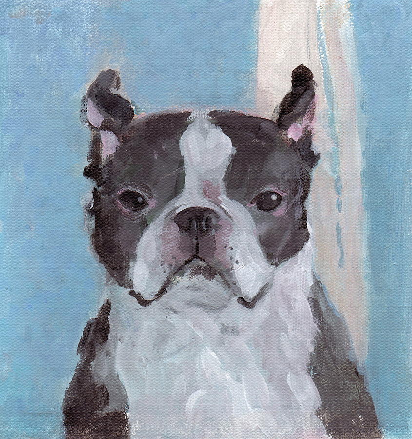Boston Terrier Painting by Kazumi Whitemoon