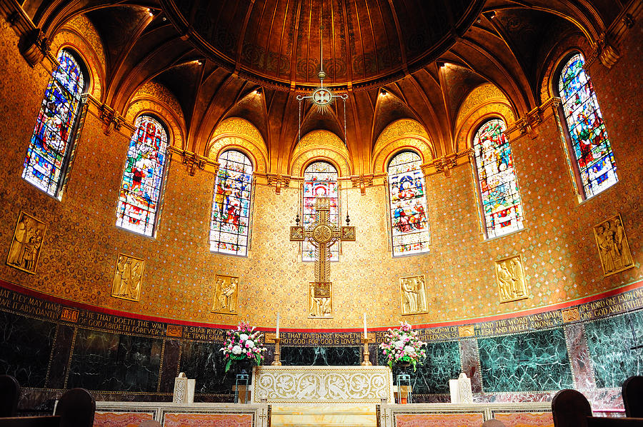 Boston Trinity Church Interior Photograph