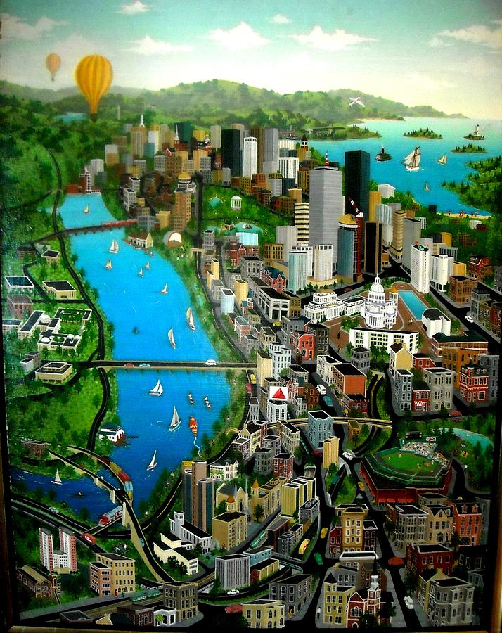 Boston University Catalog Cover 2001  Painting by Robert  Logrippo