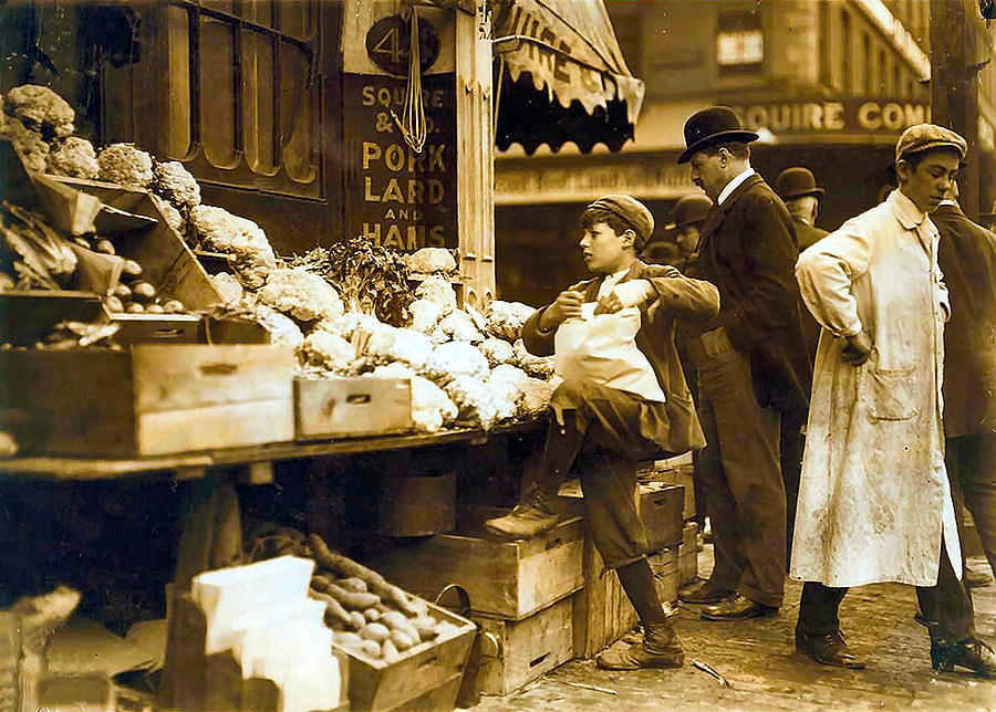 Boston Digital Art - Boston Vegetable Seller 1909 by Unknown