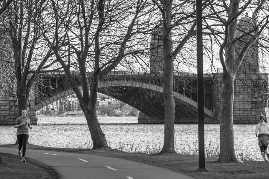 Boston walkway by river Photograph by John McGraw