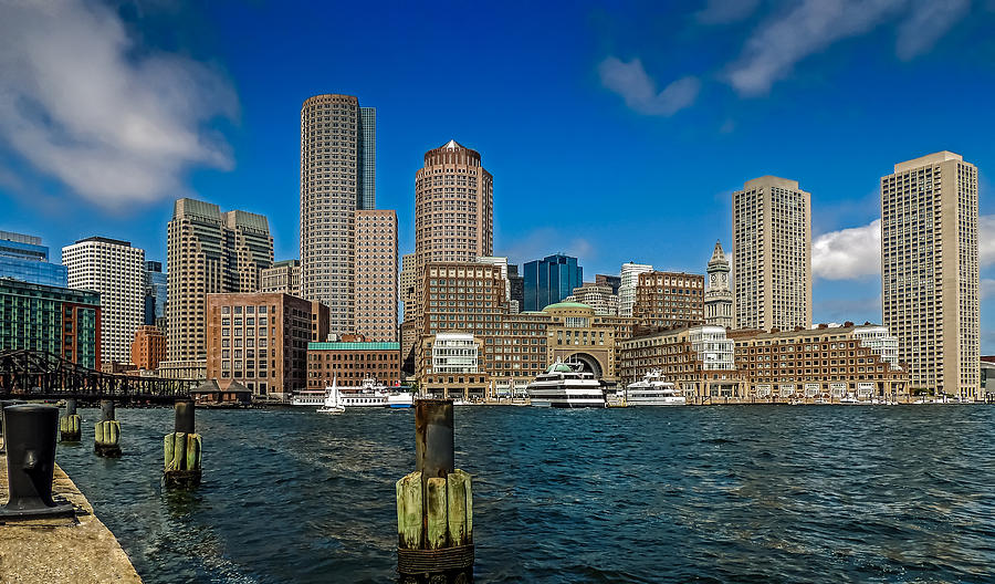Boston Waterfront Skyline Photograph by Robert Mitchell