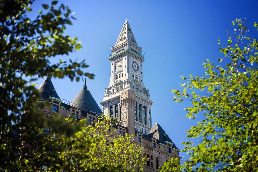 Bostons Custom House Tower Photograph by Robert Davis