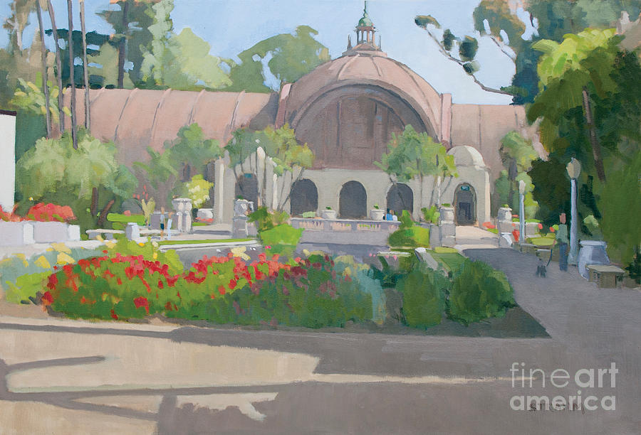 Botanical Building Balboa Park San Diego California Painting by Paul Strahm