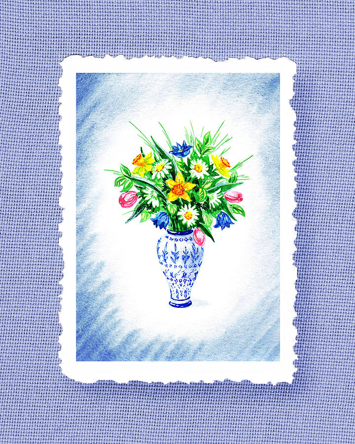Botanical Impressionism Flowers Bouquet Painting by Irina Sztukowski
