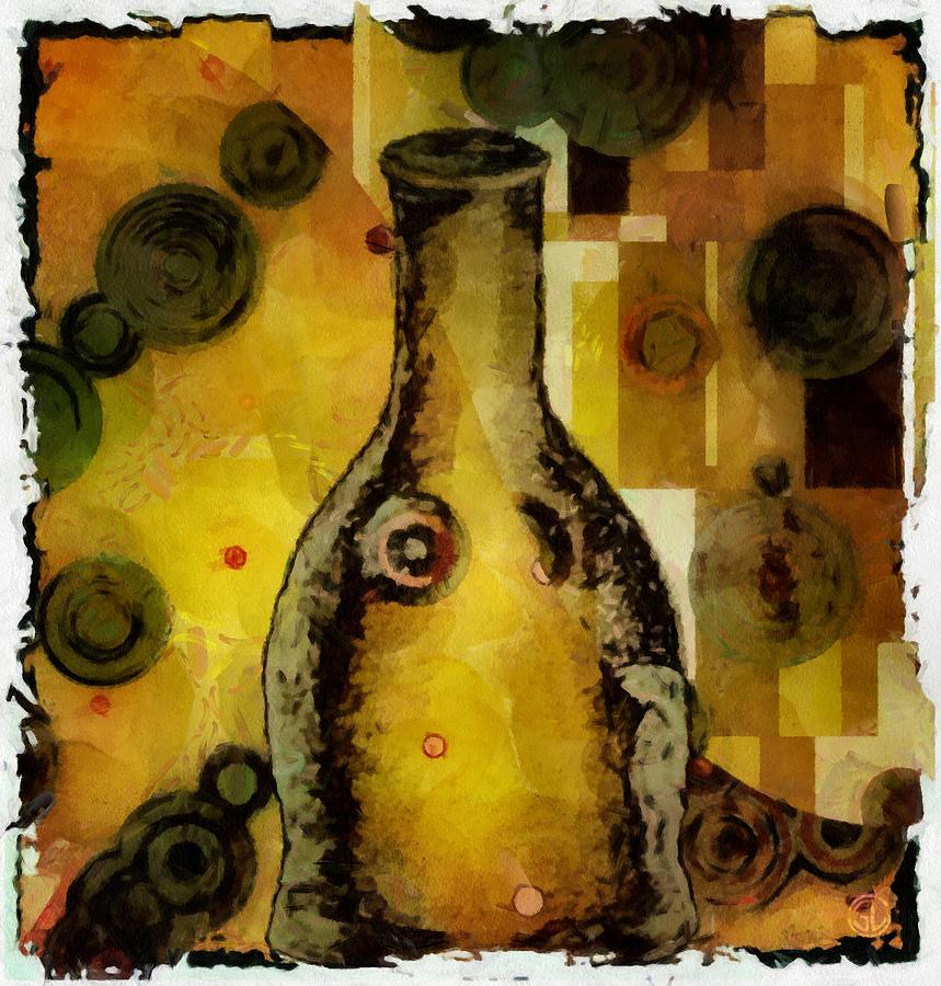 Bottle a la Klimt Digital Art by Gun Legler
