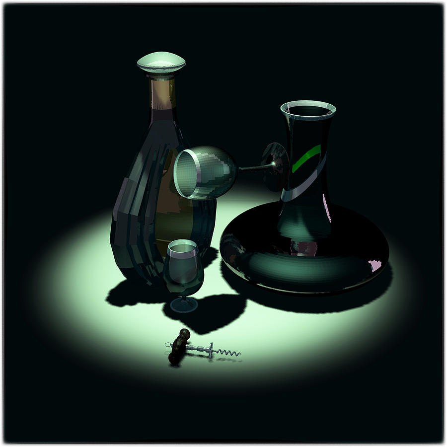 Bottle and Carafe Digital Art by Andrei SKY