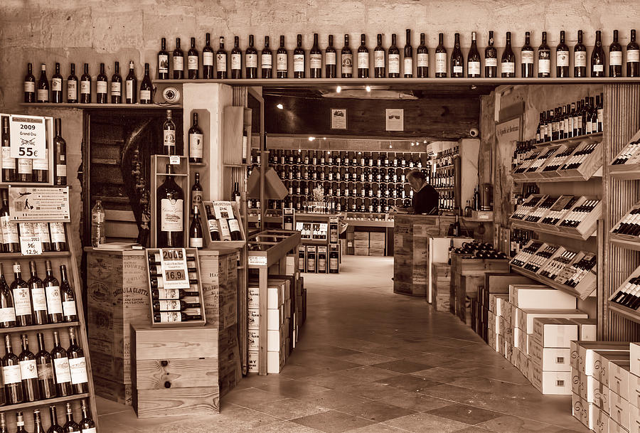 Bottle Shop Toned Photograph by Georgia Clare