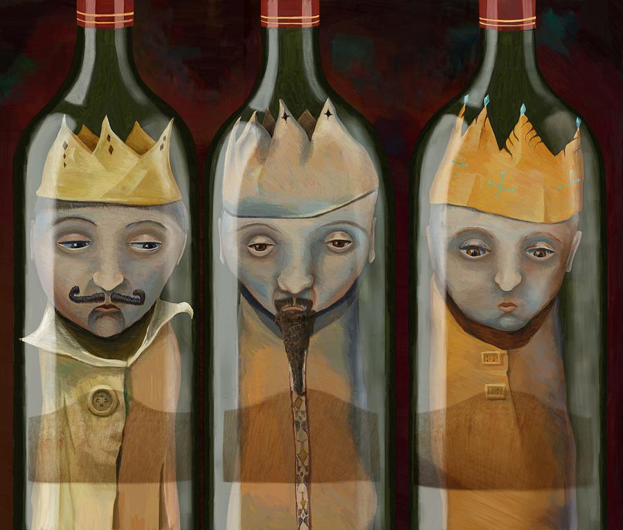 Bottle Digital Art - Bottled Kings by Catherine Swenson