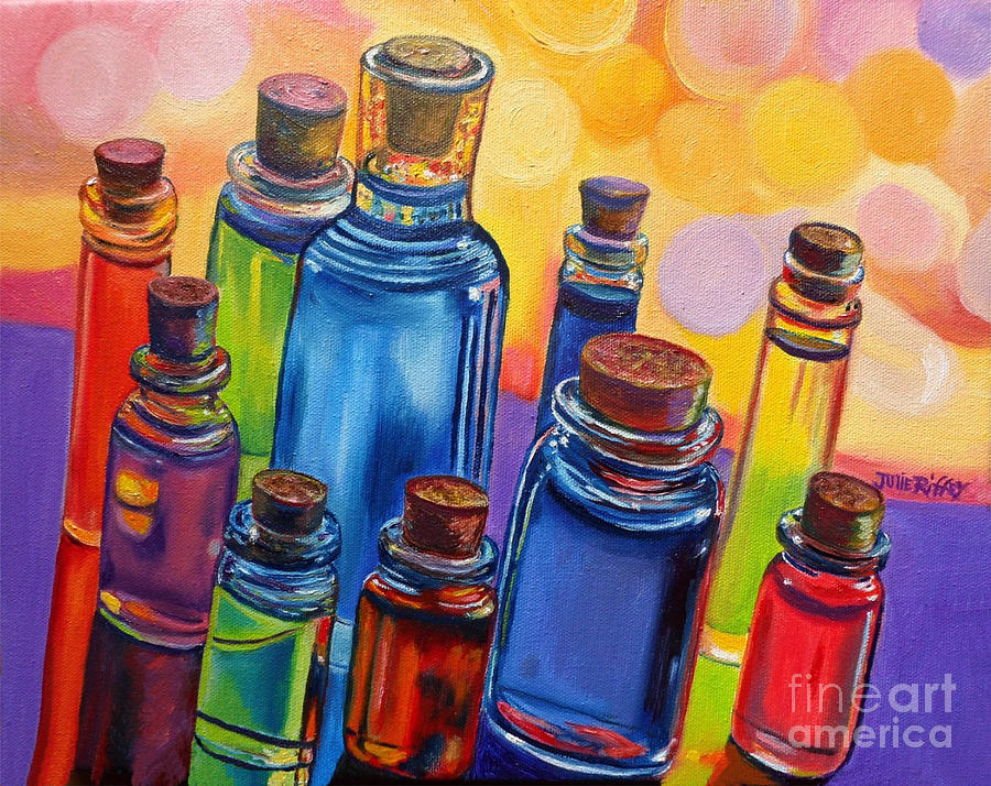 Bottled Rainbow Painting by Julie Brugh Riffey
