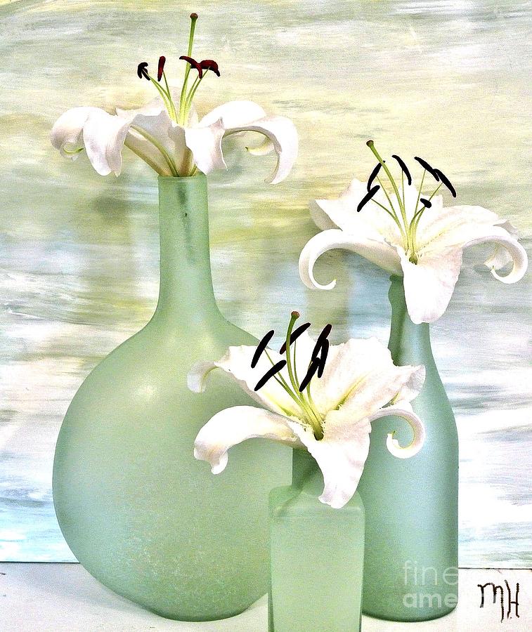 Bottled Up Lilies Photograph by Marsha Heiken
