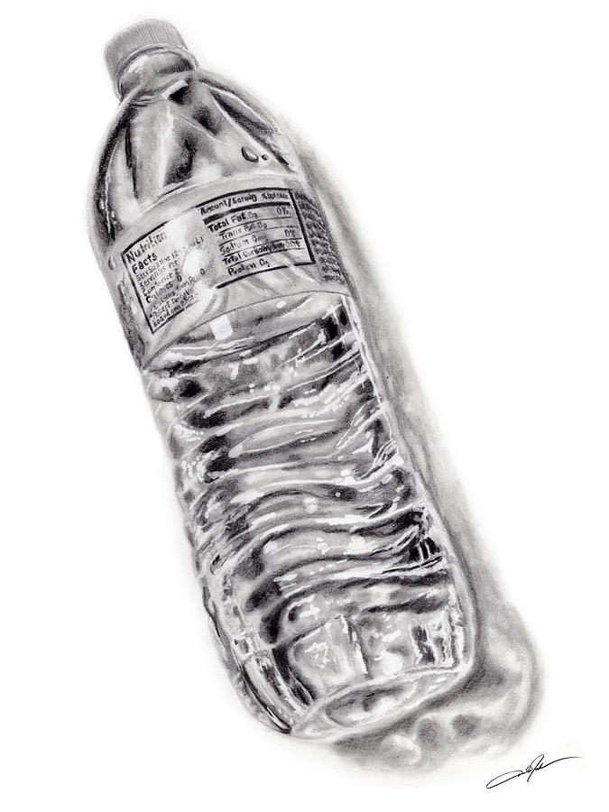  Bottled Water Drawing by Dale Jackson