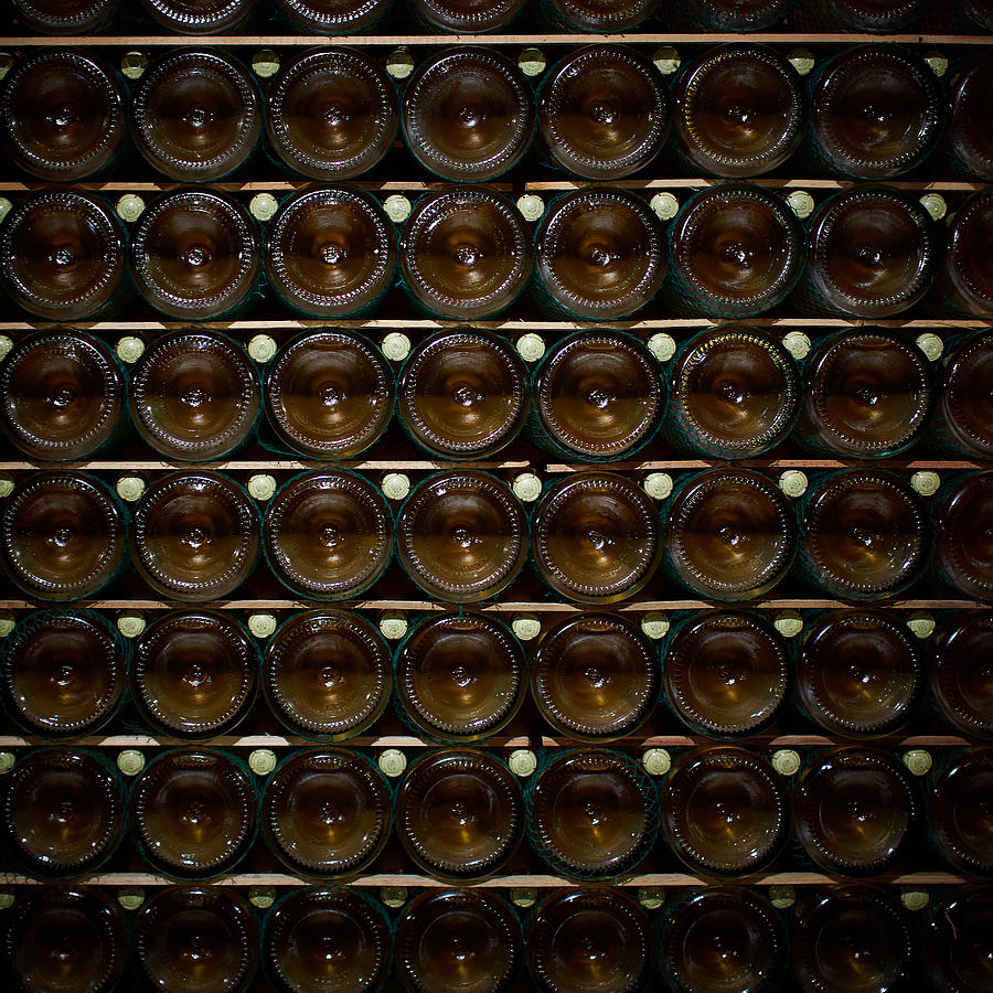Wine Photograph - Bottles. Ca del Bosco winery. Franciacorta DOCG by Jouko Lehto
