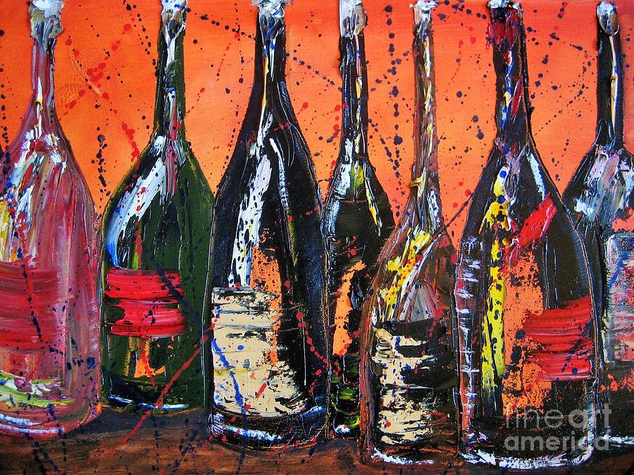 Bottle's Enjoyed Painting by Jodi Monahan | Fine Art America