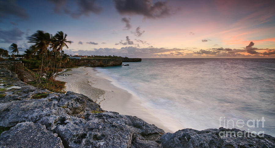 Summer Photograph - Bottom bay beach at sunrise Barbados by Matteo Colombo